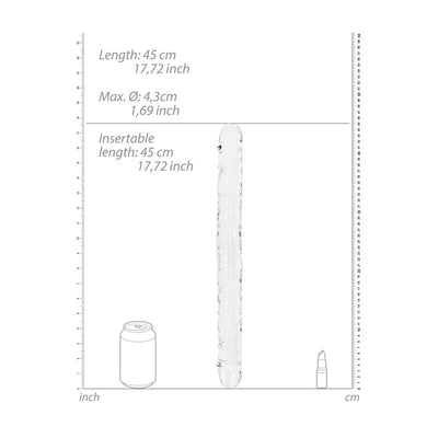 REALROCK 45 cm Double Dong - Clear - Clear 45 cm (18'') Double Dong