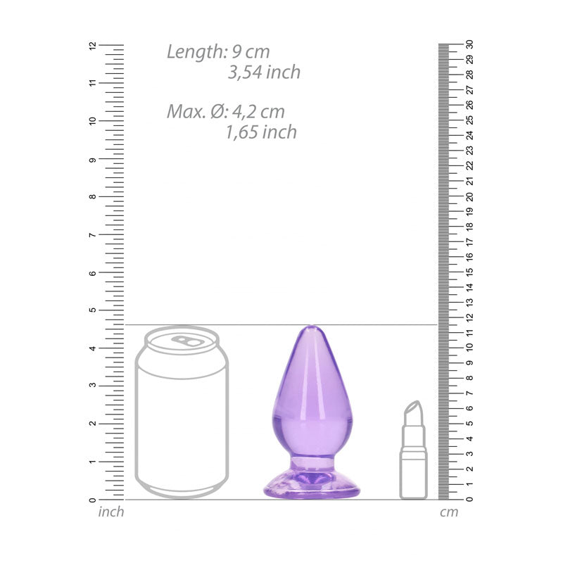 REALROCK 11.5 cm Anal Plug - Purple - Purple 11.5 cm (4.5&