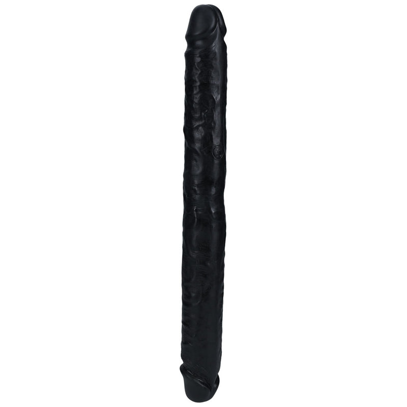 REALROCK 35cm Slim Double Dildo - Black