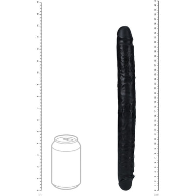 REALROCK 35cm Slim Double Dildo - Black