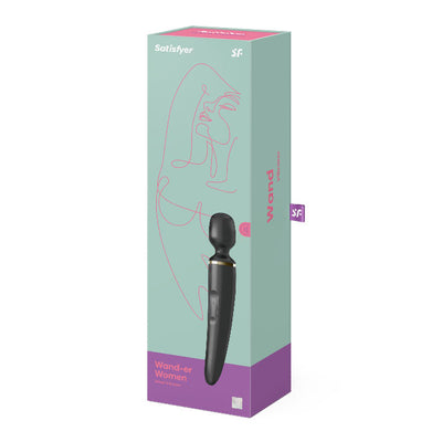 Satisfyer Wand-er Woman - Black USB Rechargeable Massager Wand