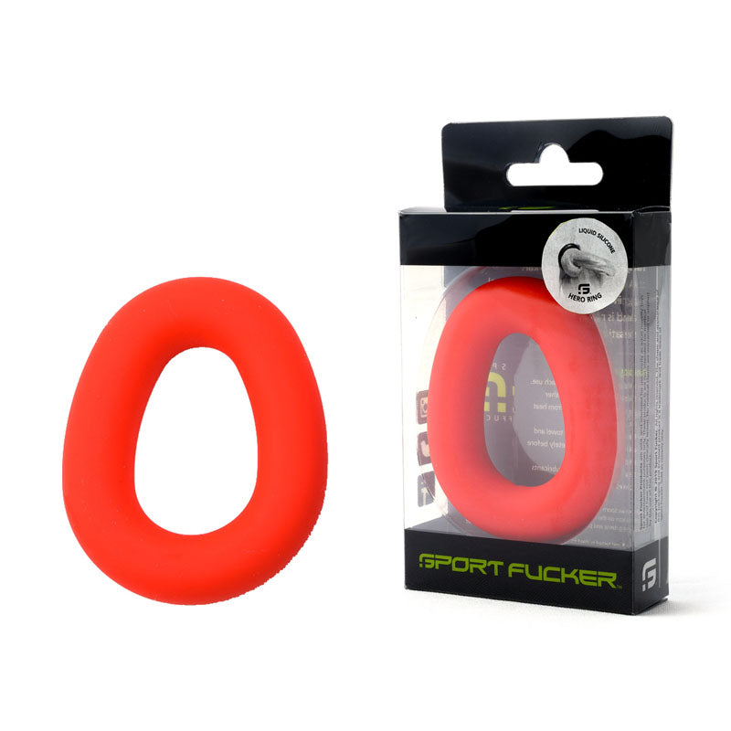 Sport Fucker Hero Ring - Red - Red Cock Ring