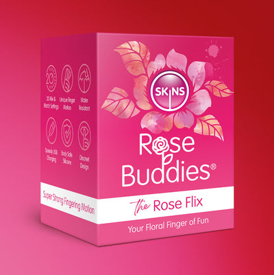 Skins Rose Buddies - The Rose Flix - Pink USB Rechargeable Flicking Rose Stimulator