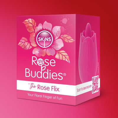 Skins Rose Buddies - The Rose Flix - Pink USB Rechargeable Flicking Rose Stimulator