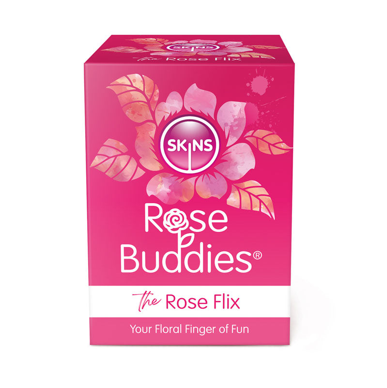 Skins Rose Buddies - The Rose Flix - Pink USB Rechargeable Flicking Rose Stimulator