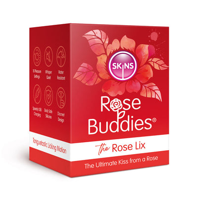 Skins Rose Buddies - The Rose Lix - Red USB Rechargeable Flicking Rose Stimulator