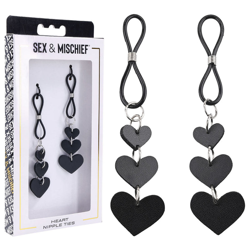 Sex & Mischief Heart Nipple Ties